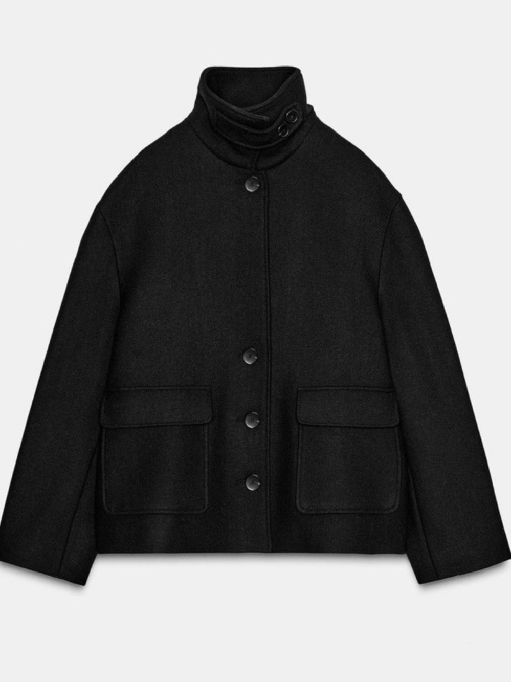ZARA SHORT WOOL COAT WITH HIGH NECK